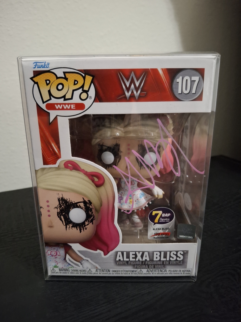 Funko Pop! WWE Alexa Bliss #107 - Pink Blonde Figure Autographed Certified